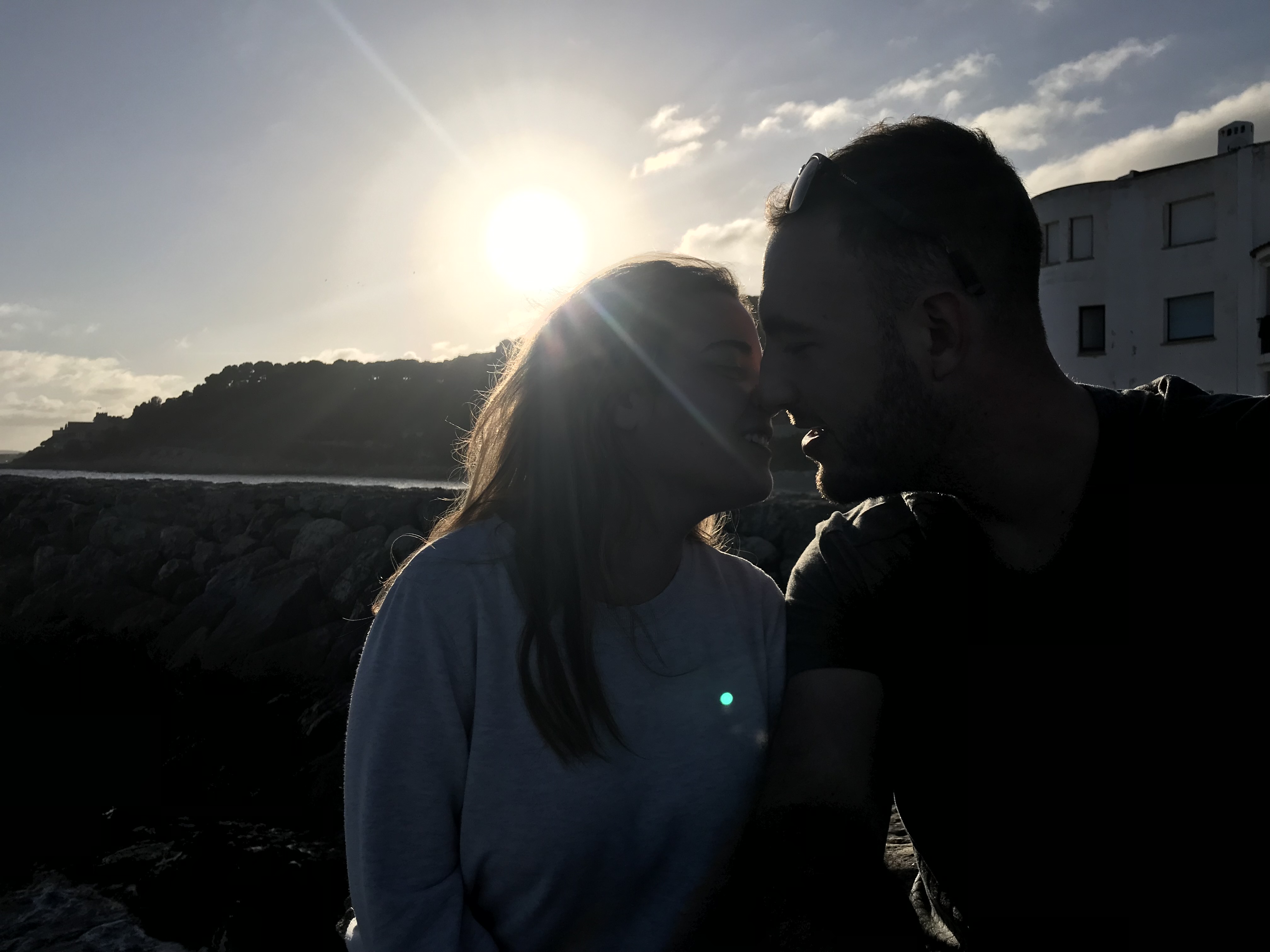 La pareja al atardecer